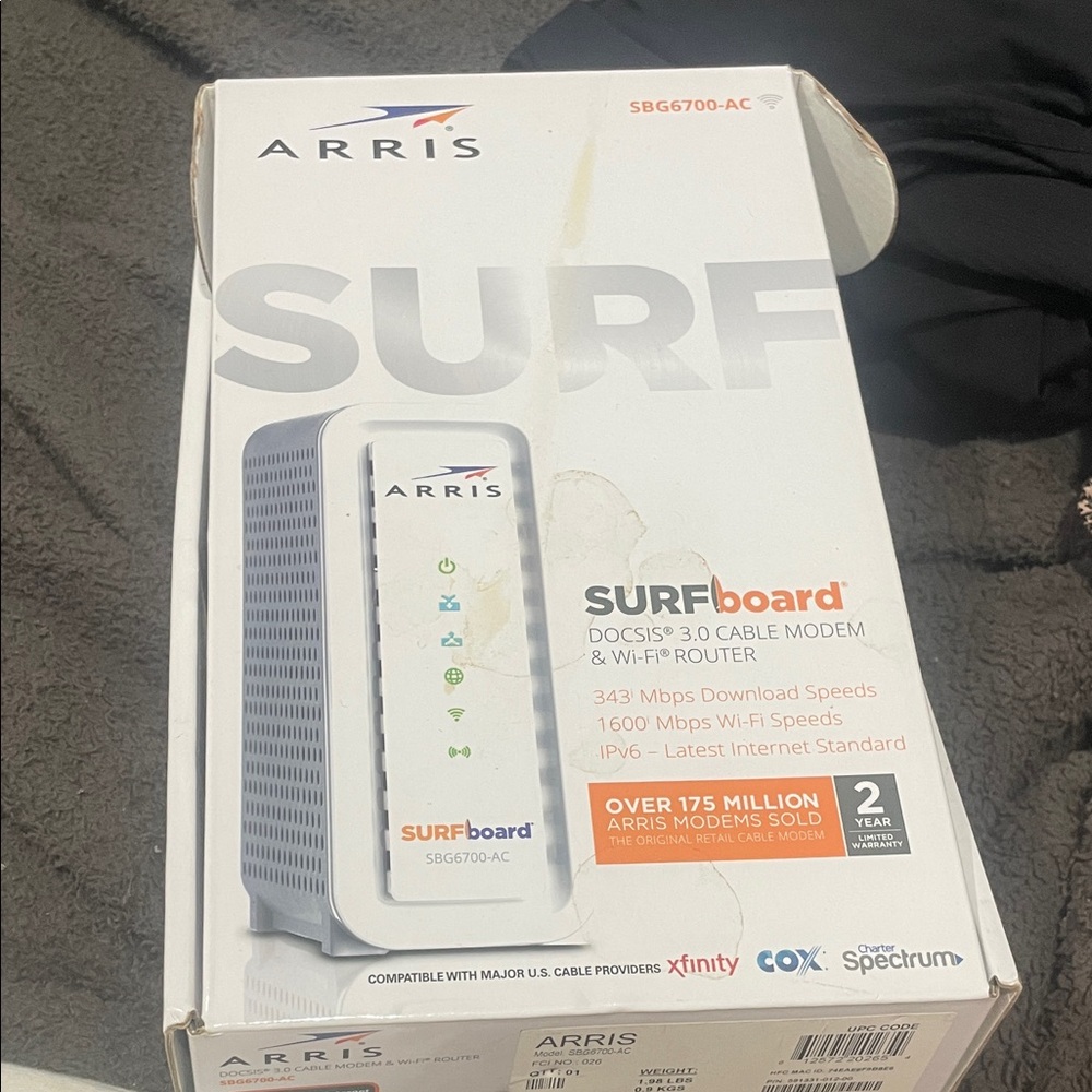 ARRIS SURFboard SBG6700-AC DOCSIS 3.0 Cable Modem & Dual-Band Wi-Fi Router